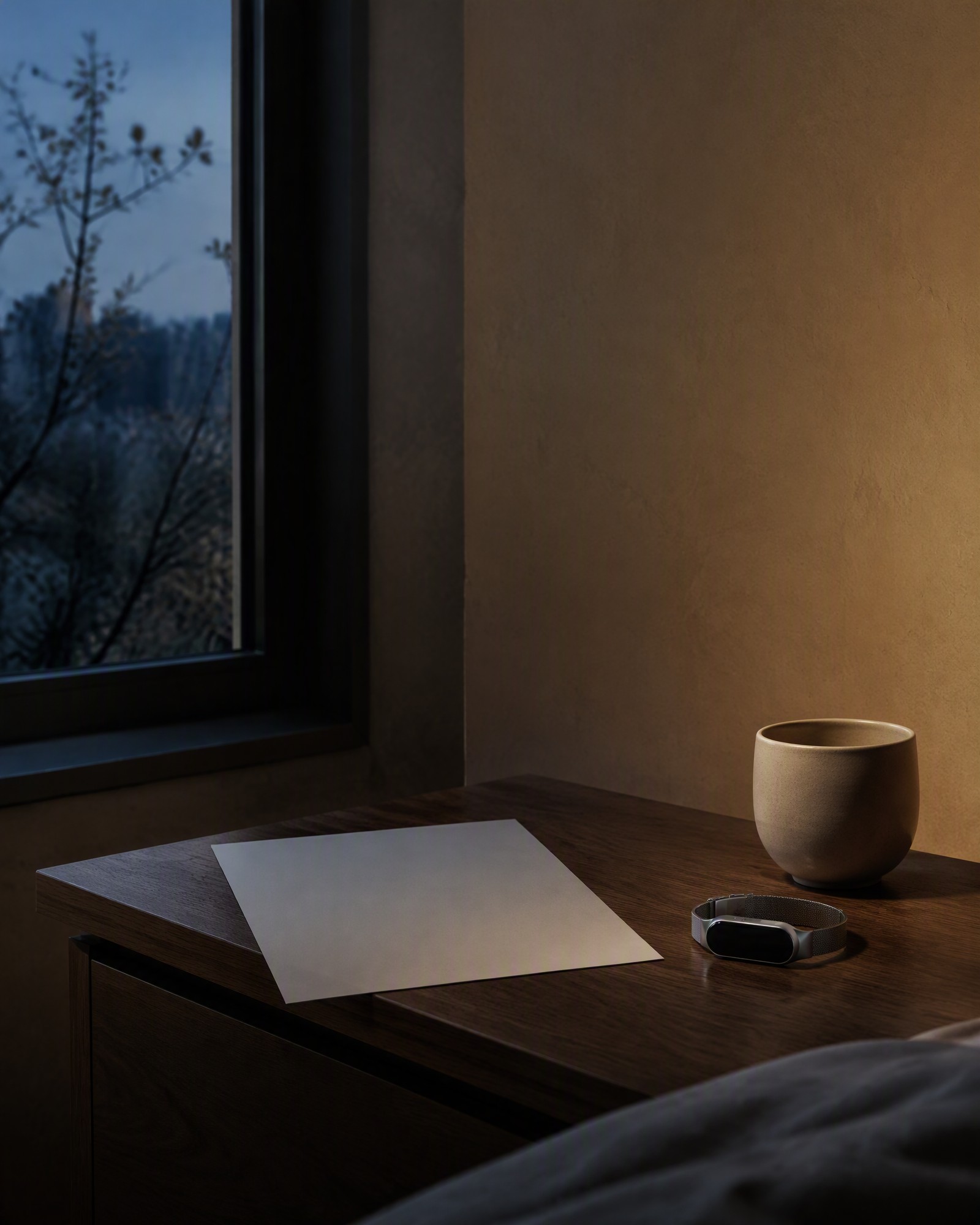 Smart sleep tracker and sleep device beside a paper observation log