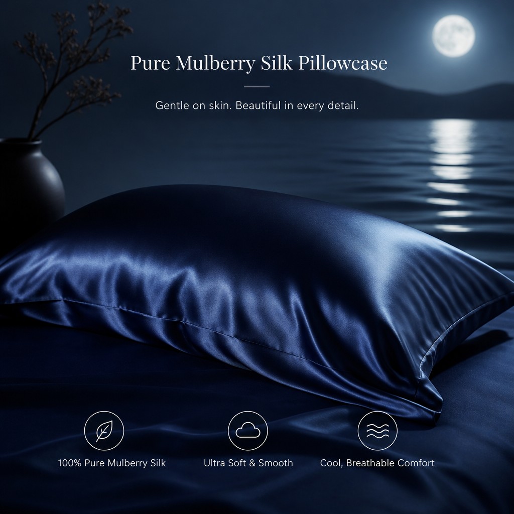 Pure Mulberry Silk Pillowcase